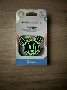 PopSockets PopGrip Mickey Mouse Pumpkin PopOut Glow In The Dark Phone Grip Stand - Photo 1 sur 3