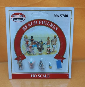 Model Power Spur HO 5740 Strandfiguren x 6 + Zubehör - versiegelt auf Karte - Bild 1 von 5