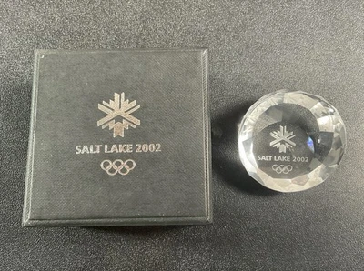 2002年犹他州盐湖城冬季奥运会Facet水晶圆形切割纪念品  — 第 1/4 张图片