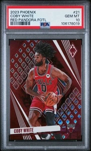 2023-24 Panini Phoenix Coby Blanco FOTL Rojo Pandora 10/11 #21 PSA 10 GEMA COMO NUEVO - Imagen 1 de 2