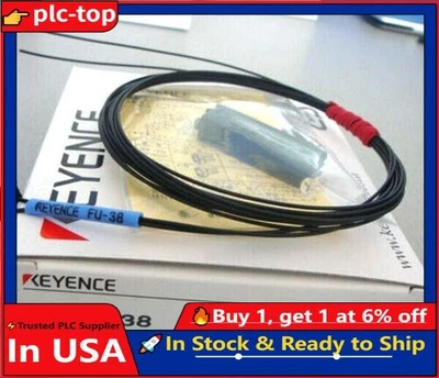 KEYENCE FU-38 Fiber Optic Sensor NewKD  US Free TAX - Image 1 of 4