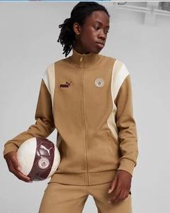 PUMA Manchester City Football Archive Track Jacket Toasted Granola Men's 2XL NEW - Picture 1 of 15