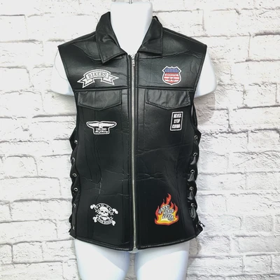 California костюмы маленький мотоциклиста жилет с крышкой носовой платок и рукав Хэллоуин - Изображение 1 из 4