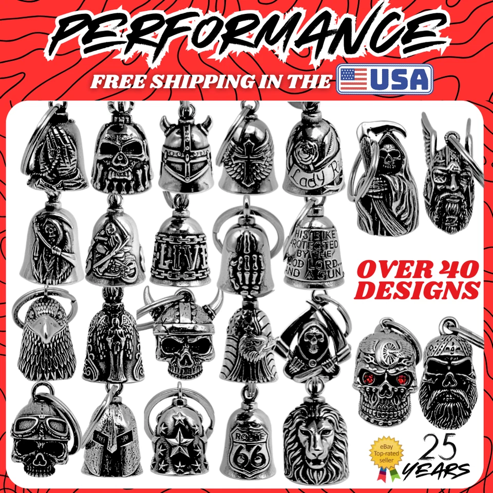 Llavero colgador campana motociclista guarda ángel bling triumph  Foto 1 de 1