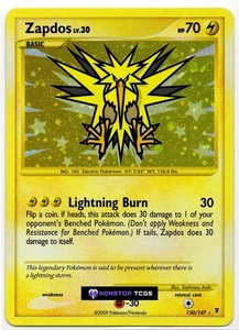 Zapdos 150/147 Pokemon Card TCG Platinum Supreme Victors Holo Light Play © - Picture 1 of 3