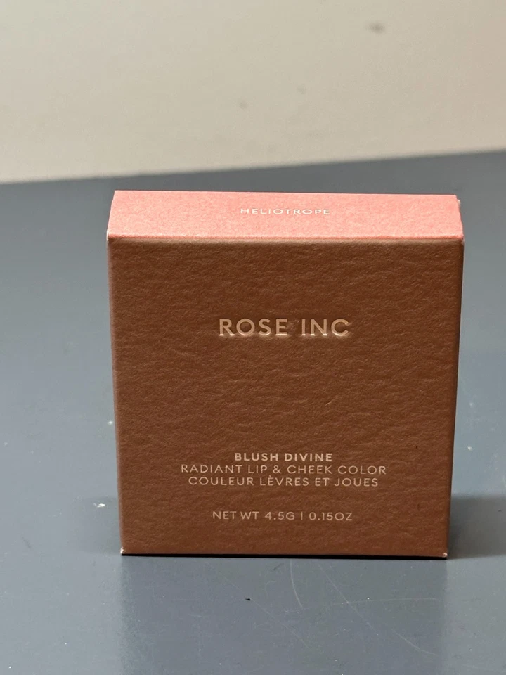 ROSE INC Blush Divine Clean Dewy Creme Blush Bochecha e Lábio em Heliotrópio Novo Na Caixa - Imagem 1 de 1