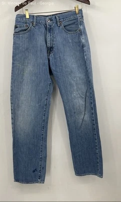 Pantalones de mezclilla Ralph Lauren lavado claro Hayden calce relajado pierna recta cremallera mosca para hombre 32 Y2K Foto 1 de 4