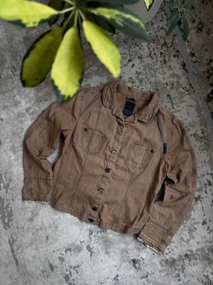 VTG Marithe + Francois Girbaud Brown Denim Avant-Garde Jacket - image 1 of 4