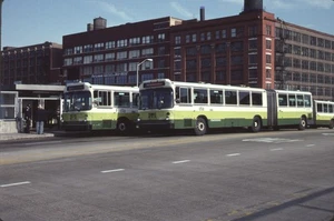 CTA Chicago Transit Authority Man Bus Kodak Original Kodachrome Slide - Picture 1 of 1