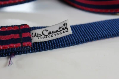 Correa para perro Up Country con anillo en D rosa a rayas hecha en EE. UU. 5 pies plomo excelente Foto 1 de 4