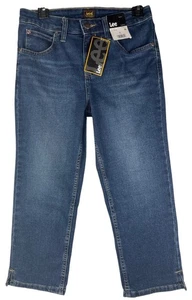 Lee Womens size 4 Capri Deep Blue Jeans - Picture 1 of 8