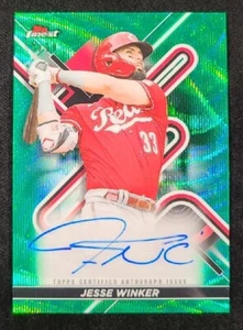 Scheda Jesse Winker 2022 Topps Finest AUTO #/99 RIFRATTORE ONDA VERDE #FA-JWI - Foto 1 di 6