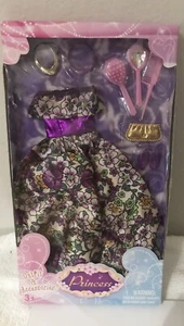 Purple Floral Princess Dress & Shoes & Accessories For Barbie Doll New. - Picture 1 of 5