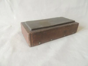 Collectible sharpener wood and metal for straight razor- knifes - Picture 1 of 5