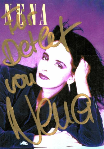 Nena Original Signature On Card- No. 8368 D Cover