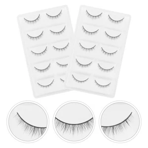 10 Pairs Fake Eyelashes Makeup Artificial for Girls Woman Decorative - Afbeelding 1 van 12