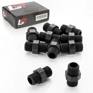 10x Kupplung Verbinder Verschraubung Doppelnippel Schraubsystem PE-Rohr 1/2" AG - Picture 1 of 6