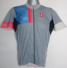 Castelli Rodeo Short Sleeve Jersey Gray Mens XL Full Zip Cycling Bike AS IS