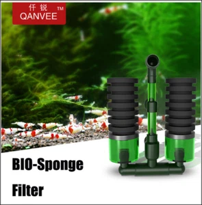 QANVEE Bio Sponge Filter for Shrimp Fish Aquarium BioSpon Crystal Red Cherry RCS - Picture 1 of 8
