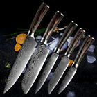 Kitchen Knife Set Japanese Damascus Steel Chef Professional Knife Cleaver Gift