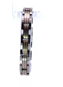 Titanium & 14K Yellow Gold Stripe 10.5mm Link 7.5" Bracelet - Picture 1 of 6