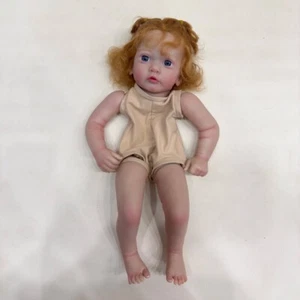 24inch Reborn Baby Doll Kit Painted Parts Hand-Rooted Hair Unfinished Doll Gifts - Picture 1 of 2