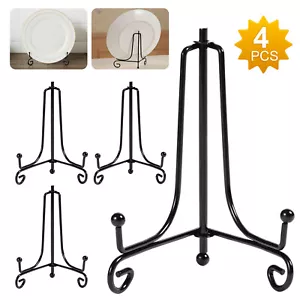 4 PCS 5" Iron Easel Classic Display Stand Plate Holders Picture Photo Frame Rack - Picture 1 of 8