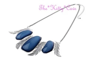 Stunning Metal Feathers & Large Nuggets Boho Artisan Roman Vintage Bib Necklace - Picture 1 of 7