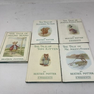 Beatrix Potter Lot of 5 Early Edition Books - Frederick Warne & Co. - Image 1 of 4