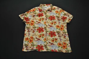 Disney Hula Hawaiihemd All Over Print Mickey Mouse Minnie Floral 2XL XXL - Bild 1 von 4