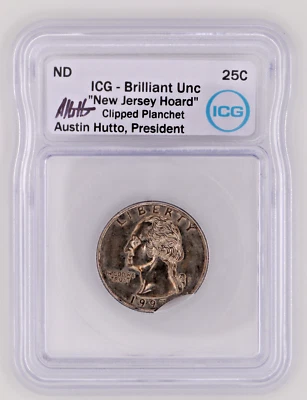 1997 Washington Error Quarter Clipped Planchet Jersey Hoard - Image 1 of 2