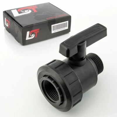 PE-Ventil Absperrhahn Kugelhahn Verschraubung Bewässerung Rohr Leitung 1"x1" - Bild 1 von 4