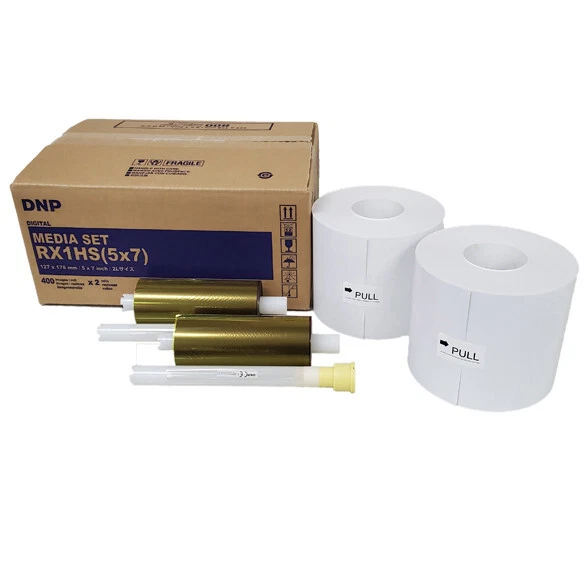 DNP RX1HS 5x7 Media Print Kit for RX1 and RX1HS, 2 sets paper & ink, 800 Prints - Image 1 of 2