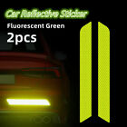 2x Reflective Safety Warning Strip Green Tape Car Door Bumper Reflector Stickers
