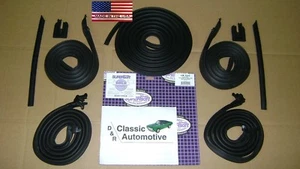 Kit de impermeabilización de 2 puertas de techo rígido 64-65 9 piezas puerta techo riel maletero vertical U-Jamba - Imagen 1 de 11