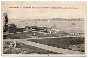 Harbor View New Fountain Inn Annex Marblehead MA White Border Postcard Unposted - Picture 1 of 13