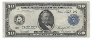 1914 $50 BEAUTIFUL *PHILADELPHIA, PA* LARGE Size Federal Reserve Note! - Picture 1 of 2