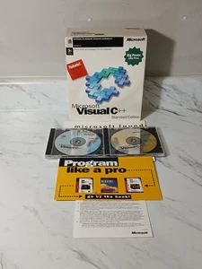 Vintage Microsoft Visual C++ Version 4.0 Windows 95 Big Box komplett, neuwertig - Bild 1 von 11