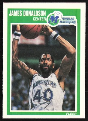 1989-90 Fleer James Donaldson Dallas Mavericks #34 - Image 1 of 2