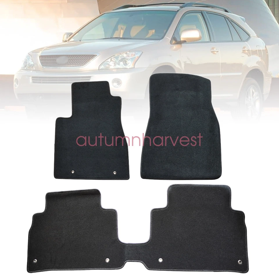 1st & 2nd Floor Mats Carpet Velour For 2006 2007 2008 2009 Lexus RX350 RX330 3x - Изображение 1 из 4