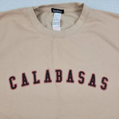 Boohoo Calabasas Sweatshirt Womens 2XL Crewneck Pullover Fleece Streetwear - Image 1 of 4