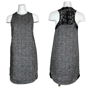 Vestido Nº21 Corredor Espalda Mezcla Lana y Encaje Ribete Gris Italia 42 EUR M US N21 Nº21 - Imagen 1 de 12