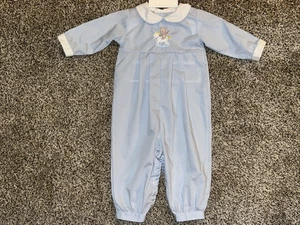 VTG Embroidered Rocking Horse Bear Romper 9-12 Months? - Picture 1 of 5