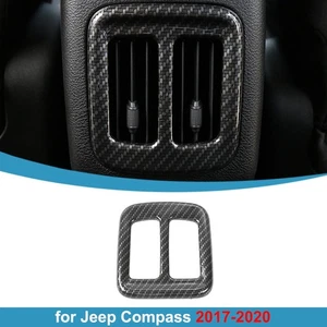 Rear Air Conditioning Vent Outlet Trim for Jeep Compass 2017-2020 Carbon Fiber - Picture 1 of 13
