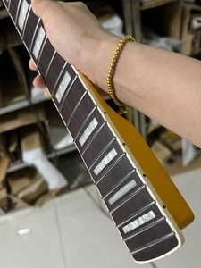 Collo chitarra elettrica 22fret Reverse headstock palissandro acero bianco quadrato intarsio - Foto 1 di 7