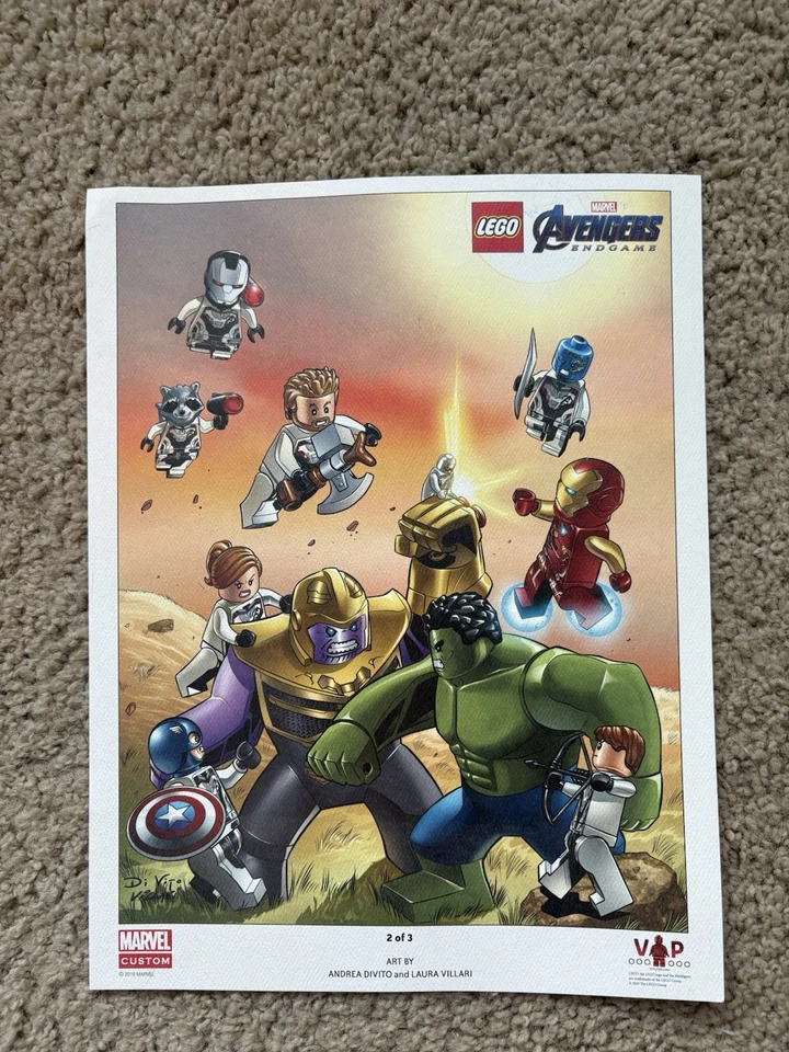Rare LEGO VIP Exclusive Avengers Endgame Poster #2/3 (2019) – Marvel Collectible - Image 1 of 1