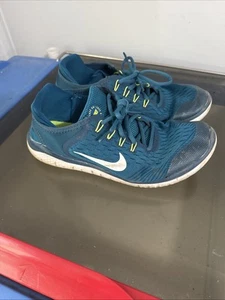 Nike Free RN 2018 Teal Blue Size 7Y Athletic Running Shoes Sneakers - Picture 1 of 7