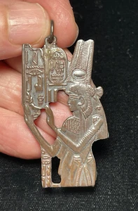 Dije oxidado de plata de ley 925 Cleopatra Isis Nefertiti King Tut Ramsis - Imagen 1 de 11