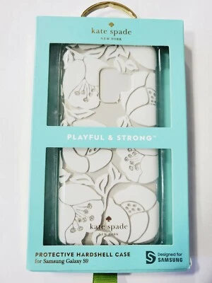 Funda rígida Kate Spade New York para Samsung Galaxy S9 flor floral con gemas Foto 1 de 4