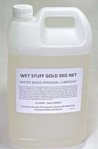 Wet Stuff Gold - 5 KG Water Based Bulk Personal Long Lasting Lubricant - Imagen 1 de 1